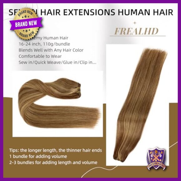 18 Inch Straight Human Hair Extensions, 110g Weft Bundle, Remy Hair